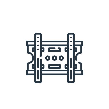 Parantez vektör simgesi. Parantez içinde düzenlenebilir vuruş. Web ve mobil uygulamalarda kullanmak için parantez doğrusal simge, logo, yazdırma ortamı. İnce çizgili çizim. Vektör izole çizimi.