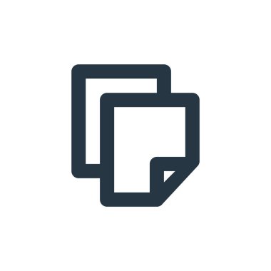 vektör simgesini kopyala Kopyalanabilir felç. Web ve mobil uygulamalarda kullanmak için doğrusal sembolü kopyala, logo, yazdırma ortamı. İnce çizgili çizim. Vektör izole çizimi.