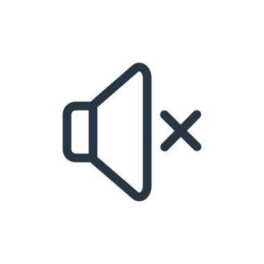 ses vektör simgesi. Düzenlenebilir felç gibi. Web ve mobil uygulamalarda, logoda ve yazılı medyada kullanım için ses doğrusal sembolü. İnce çizgili çizim. Vektör izole çizimi.