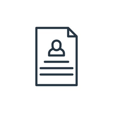 CV vektör simgesi. CV düzeltilebilir felç. Web ve mobil uygulamalarda kullanmak için CV doğrusal sembolü, logo, yazdırma ortamı. İnce çizgili çizim. Vektör izole çizimi.