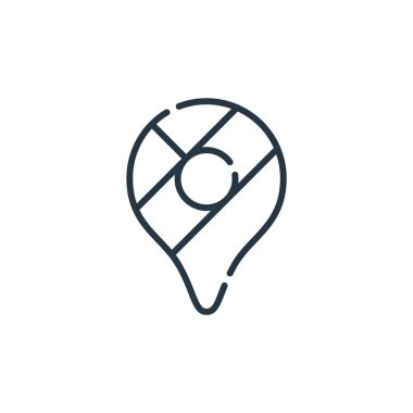 Google Maps vektör simgesini ara. Google Haritalar düzenlenebilir vuruşlar. Google Haritaları web ve mobil uygulamalar, logo, yazdırma medyası için doğrusal sembol. İnce çizgili çizim. Vektör izole çizimi.