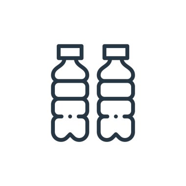 Plastik vektör simgesi. Plastik inme. Web ve mobil uygulamalarda kullanmak için plastik doğrusal sembol, logo, yazdırma medyası. İnce çizgili çizim. Vektör izole çizimi.