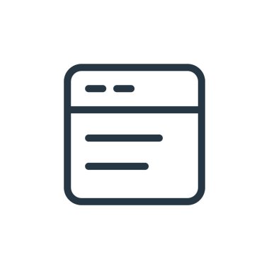 metin düzenleyici vektör simgesi. Metin düzenleyici vuruş. Web ve mobil uygulamalarda kullanmak için metin düzenleyici lineer simgesi, logo, yazdırma ortamı. İnce çizgili çizim. Vektör izole çizimi.