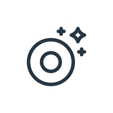 Tabak vektör simgesi. Plakası değiştirilebilir felç. Web ve mobil uygulamalarda kullanmak için plaka doğrusal sembolü, logo, yazdırma medyası. İnce çizgili çizim. Vektör izole çizimi.