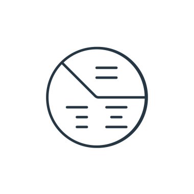 İstatistik vektör simgesi. İstatistiksel düzeltilebilir felç. Web ve mobil uygulamalarda kullanım için istatistiksel doğrusal sembol, logo, yazdırma ortamı. İnce çizgili çizim. Vektör izole çizimi.