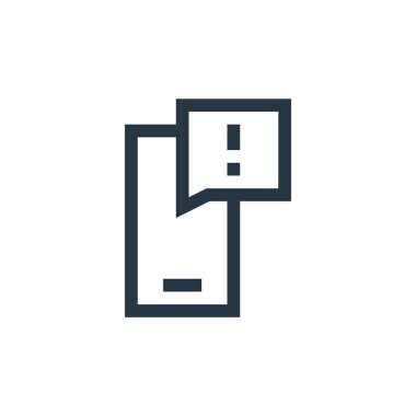 Akıllı telefon vektör simgesi. Akıllı telefon düzenlenebilir felç. akıllı telefon lineer sembolü web ve mobil uygulamalar, logo, yazdırma medyası için. İnce çizgili çizim. Vektör izole çizimi.