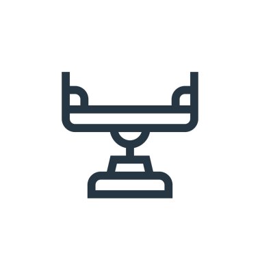 Dengeleyici vektör simgesi. Dengeleyici düzenlenebilir felç. Web ve mobil uygulamalarda kullanmak için dengeleyici doğrusal sembol, logo, yazdırma ortamı. İnce çizgili çizim. Vektör izole çizimi.