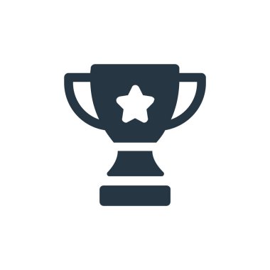 Ödül vektör simgesi. Kurgulanabilir felç ödülü. Web ve mobil uygulamalarda, logoda ve yazılı medyada kullanım için ödül doğrusal sembolü. İnce çizgili çizim. Vektör izole çizimi.