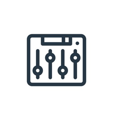 ekolayzır vektör simgesi. düzenlenebilir inme dengeleyici. Web ve mobil uygulamalarda, logoda, yazdırma ortamında kullanmak için doğrusal simge. İnce çizgili çizim. Vektör izole çizimi.