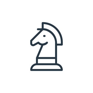 strateji vektör simgesi. Strateji değiştirilebilir vuruş. Web ve mobil uygulamalarda kullanmak için stratejik doğrusal sembol, logo, yazdırma medyası. İnce çizgili çizim. Vektör izole çizimi.