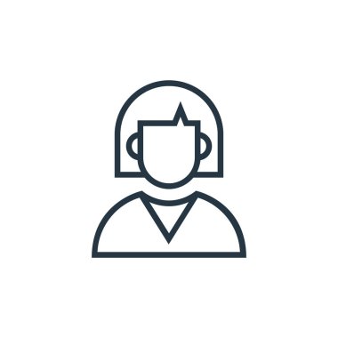 çalışan vektör simgesi. Çalışan, düzenlenebilir felç. Web ve mobil uygulamalarda kullanım için çalışan doğrusal sembolü, logo, yazdırma medyası. İnce çizgili çizim. Vektör izole çizimi.