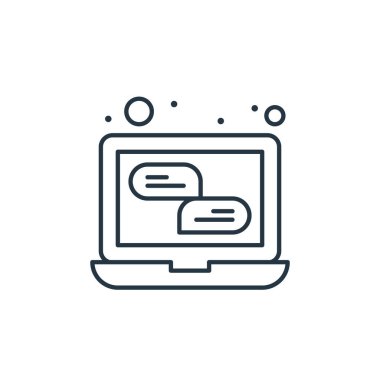 iletişim vektör simgesi. iletişim kurulabilir felç. Web ve mobil uygulamalarda kullanmak için iletişim lineer sembolü, logo, yazdırma medyası. İnce çizgili çizim. Vektör izole çizimi.