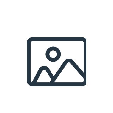 fotoğraf vektör simgesi. Fotoğraf çekilebilir felç. Web ve mobil uygulamalarda kullanmak için fotoğraf doğrusal sembolü, logo, yazdırma medyası. İnce çizgili çizim. Vektör izole çizimi.