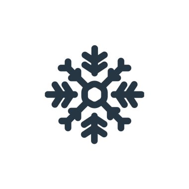 Kar Tanesi vektör simgesi. Düzenlenebilir kar tanesi vuruşu. Web ve mobil uygulamalarda, logoda, yazdırma ortamında kullanmak için kar tanesi doğrusal sembolü. İnce çizgili çizim. Vektör izole çizimi.