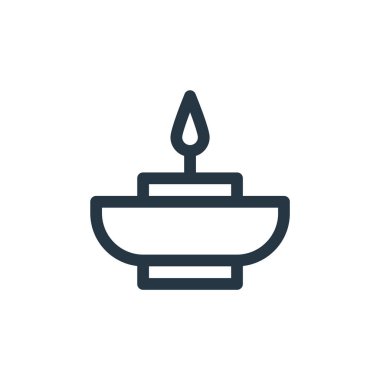 aromatik mum vektör simgesi. aromatik mum, düzenlenebilir felç. Ağ ve mobil uygulamalarda, logoda, yazdırma ortamında kullanılacak aromatik mum doğrusal sembolü. İnce çizgili çizim. Vektör izole çizimi.