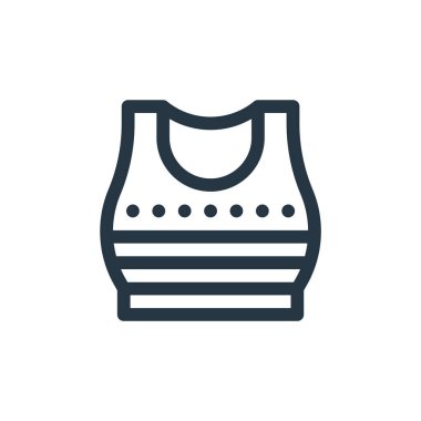 Üst vektör simgesini kırpın. Kesilebilir üst vuruşlar. Web ve mobil uygulamalarda, logoda, yazdırma ortamında kullanmak için üst doğrusal simgeyi kırpın. İnce çizgili çizim. Vektör izole çizimi.