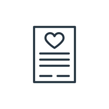 belge vektör simgesi. belgelendirilebilir felç. Web ve mobil uygulamalarda kullanmak için doküman doğrusal sembolü, logo, yazdırma ortamı. İnce çizgili çizim. Vektör izole çizimi.