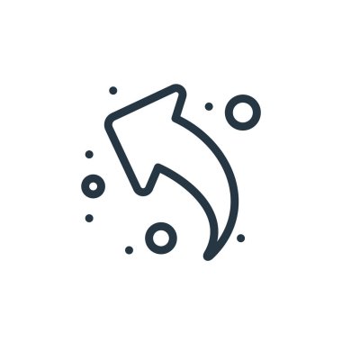 Yukarı doğru ok vektör simgesi. Okla yukarı doğru düzenlenebilir vuruş. Web ve mobil uygulamalarda kullanmak için yukarı doğru doğrusal ok sembolü, logo, yazdırma ortamı. İnce çizgili çizim. Vektör izole çizimi.