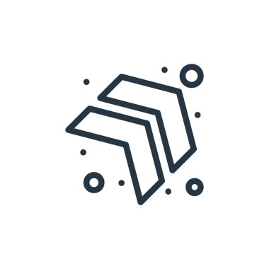 Sağa vektör simgesine dön. Düzenlenebilir sağa dön. Web ve mobil uygulamalarda, logoda, yazıcı ortamında kullanmak için sağ doğrusal sembolü çevirin. İnce çizgili çizim. Vektör izole çizimi.