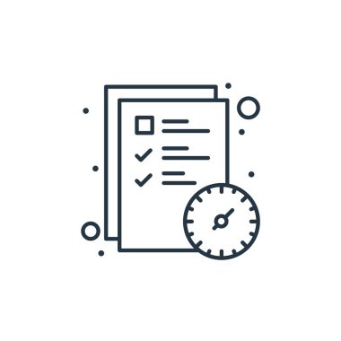 Görev vektör simgesi. Düzenlenebilir felç. İnternet ve mobil uygulamalarda kullanım için görev doğrusal sembolü, logo, yazdırma ortamı. İnce çizgili çizim. Vektör izole çizimi.