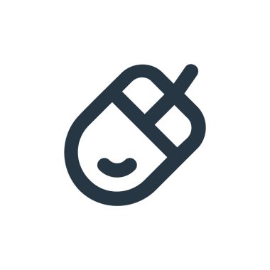 Fare vektör simgesi. Fare inmesi. Web ve mobil uygulamalarda kullanmak için fare doğrusal sembolü, logo, yazdırma medyası. İnce çizgili çizim. Vektör izole çizimi.