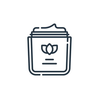 Nemlendirici vektör simgesi. Nemlendirici inme. Web ve mobil uygulamalarda kullanmak için nemlendirici doğrusal sembol, logo, yazdırma medyası. İnce çizgili çizim. Vektör izole çizimi.