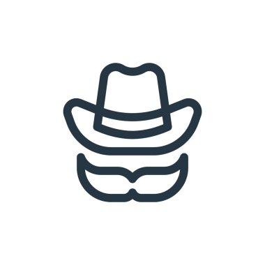 şapka vektör simgesi. Bu düzenlenebilir bir vuruş. İnternet ve mobil uygulamalarda kullanmak için doğrusal sembol, logo, yazdırma medyası. İnce çizgili çizim. Vektör izole çizimi.