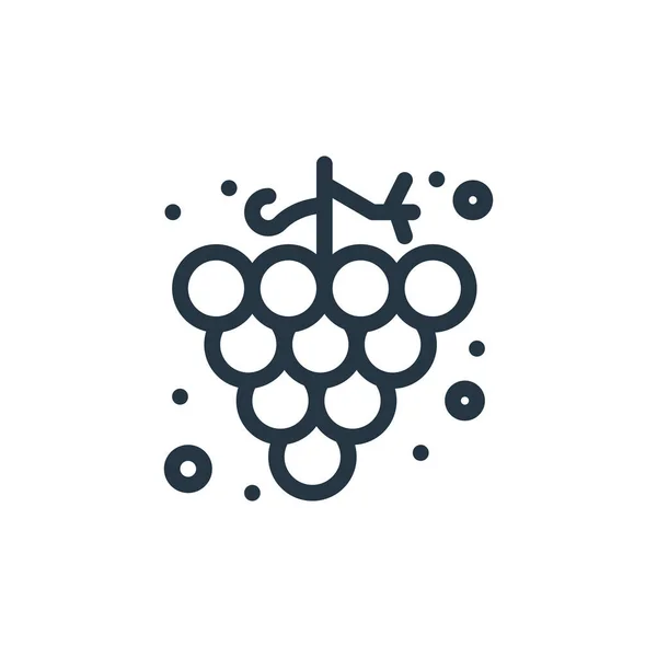 grapes vector icon. grapes editable stroke. grapes linear symbol for use on web and mobile apps, logo, print media. Thin line illustration. Vector isolated outline drawing.