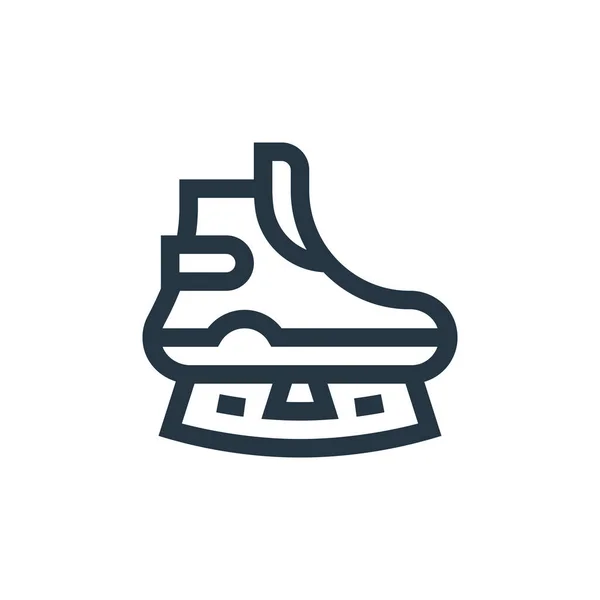 アイススケートのアイコン アイススケート編集可能なストローク Webやモバイルアプリ 印刷メディアで使用するためのアイススケートリニアシンボル 細い線のイラスト ベクトル絶縁外形図面 — ストックベクタ