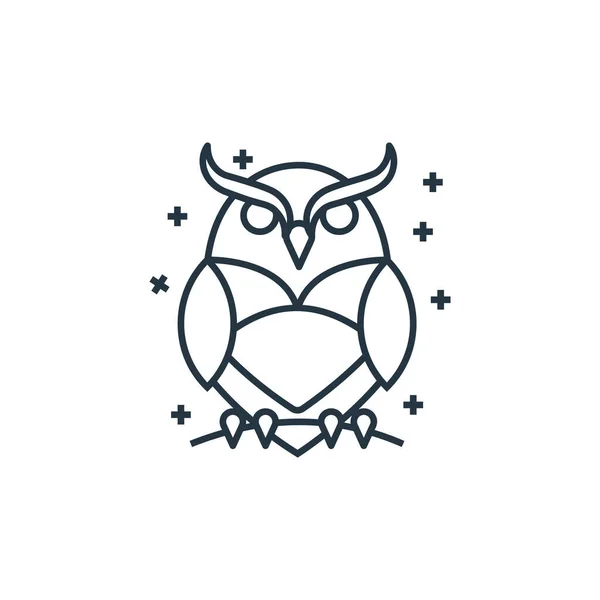 Icône Vectorielle Hibou Chouette Course Modifiable Hibou Symbole Linéaire Pour — Image vectorielle