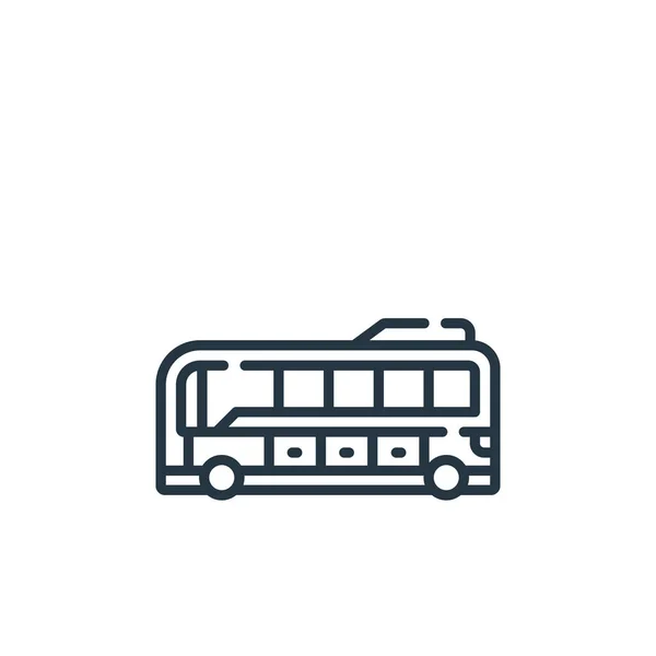 Icône Vecteur Bus Électrique Bus Électrique Course Modifiable Bus Électrique — Image vectorielle