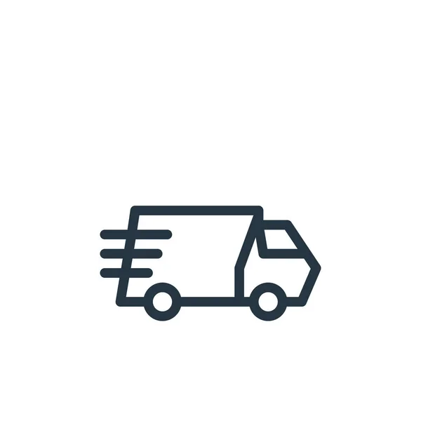 トラック ベクトル アイコン トラック編集可能ストローク Webやモバイルアプリ 印刷メディアで使用するためのトラックリニアシンボル 細い線のイラスト ベクトル絶縁外形図面 — ストックベクタ
