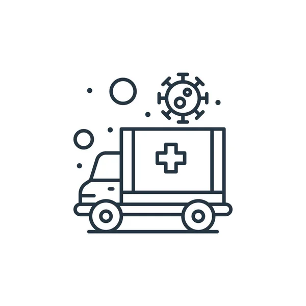 Ambulans Vektör Simgesi Ambulans Inme Inmesi Web Mobil Uygulamalarda Logoda — Stok Vektör