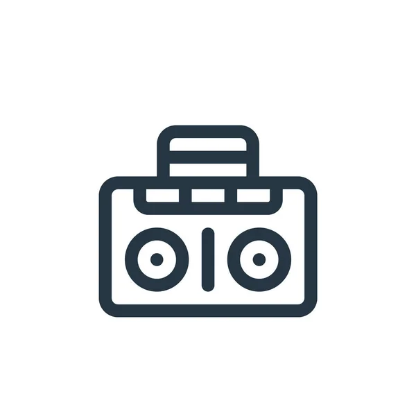 Boom Box Vector Pictogram Regelbare Slag Giek Boom Box Lineair — Stockvector