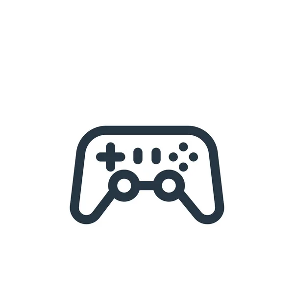 Gamepad vektör simgesi. Oyun alanı düzenlenebilir felç. Web ve mobil uygulamalarda, logoda, yazdırma ortamında kullanılacak gamepad lineer sembolü. İnce çizgili çizim. Vektör izole çizimi.