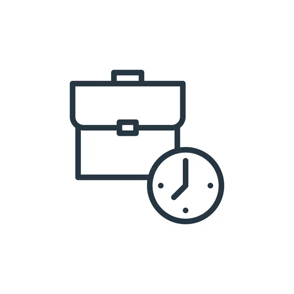 Иконка Вектора Рабочего Времени Рабочие Часы Редактируемый Инсульт Часы Работы — стоковый вектор