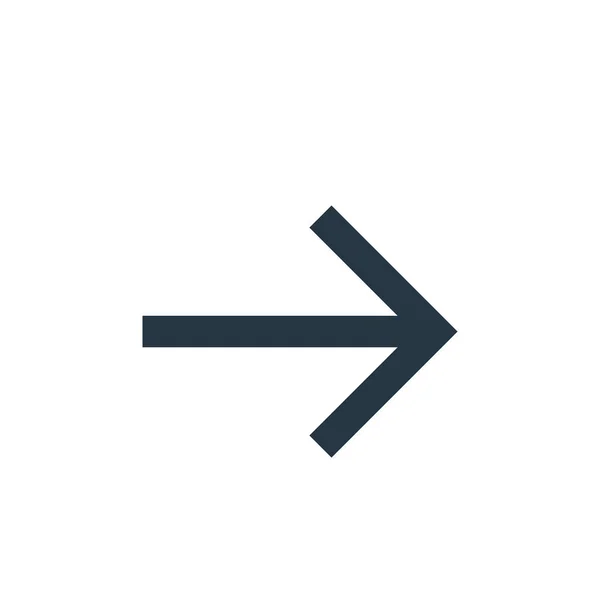 Значок Вектора Стрелки Вправо Удар Правой Стрелкой Линейный Символ Правой — стоковый вектор