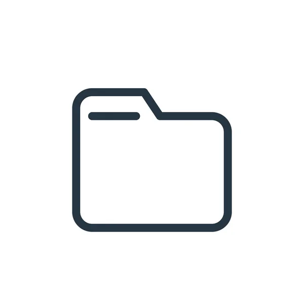 Ikona Wektora Folderu Edytowalny Skok Folderu Symbol Liniowy Folderu Stosowania — Wektor stockowy