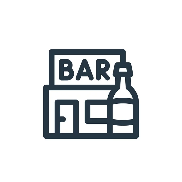 Bar Vektor Ikon Bar Redigerbar Stroke Bar Linjär Symbol För — Stock vektor