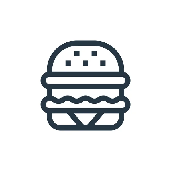 Een Hamburger Vector Icoon Hamburger Bewerkbare Slag Hamburger Lineair Symbool — Stockvector