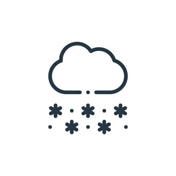 Ikona Vektoru Sněhové Vločky Sněhová Vločka Upravitelný Tah Lineární Symbol — Stockový vektor
