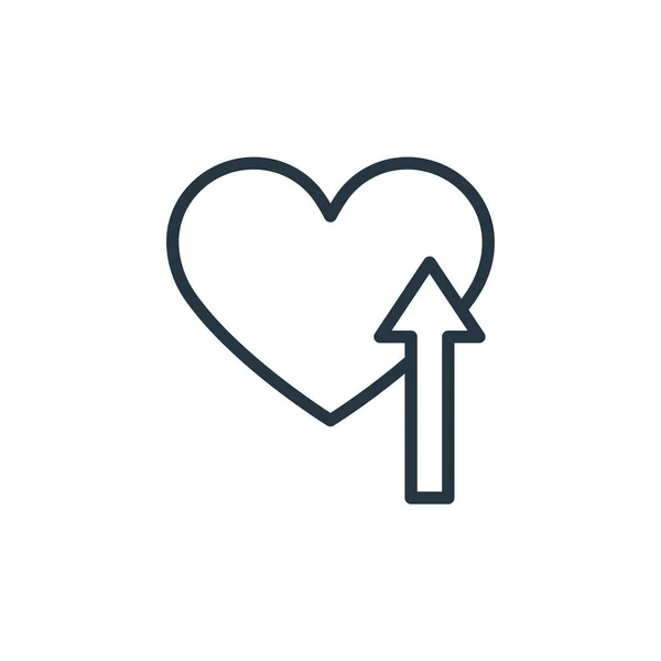 Икона Вектора Любви Люблю Съедобный Инсульт Символ Любви Использования Веб — стоковый вектор