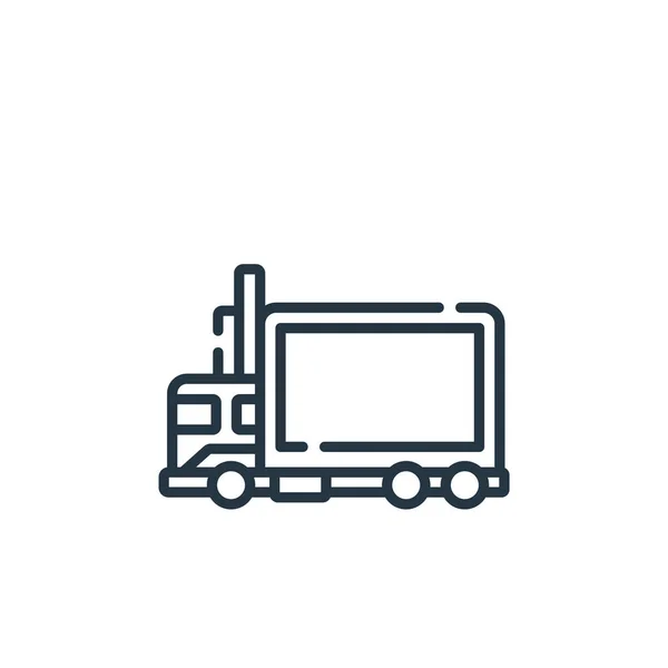 卡车传送器图标 交付卡车可编辑中风 传送卡车线形符号 用于网络应用和移动应用 印刷媒体 细线图解 矢量孤立轮廓图 — 图库矢量图片
