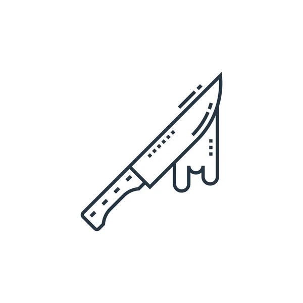 Cuchillo Vector Icono Cuchillo Golpe Editable Cuchillo Símbolo Lineal Para — Vector de stock