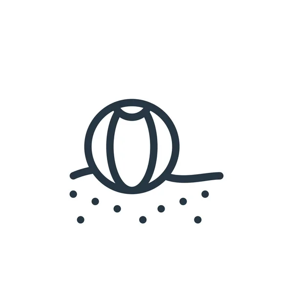 Ikona Wektora Piłki Plażowej Piłka Plażowa Edytowalny Udar Symbol Liniowy — Wektor stockowy