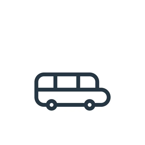Значок Вектора Школьного Автобуса Школьный Автобус Редактируемый Удар Линейный Символ — стоковый вектор