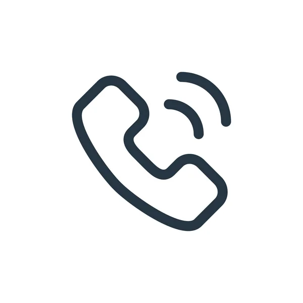 Telefonvektorikon Telefon Redigerbar Stroke Telefon Linjär Symbol För Användning Webben — Stock vektor