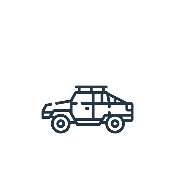 Ikona Wektora Samochodu Edytowalny Udar Symbol Liniowy Samochodu Stosowania Aplikacjach — Wektor stockowy