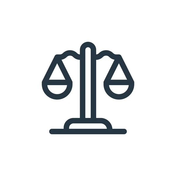 Векторний Значок Справедливості Інсульт Який Можна Змінити Правосуддя Лінійний Символ — стоковий вектор