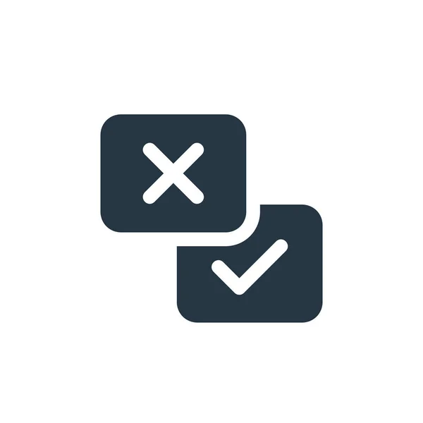 Marca Verificación Icono Vector Marca Verificación Golpe Editable Marca Verificación — Archivo Imágenes Vectoriales